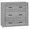 vidaXL Sideboards 3 pcs Grey Sonoma Engineered Wood