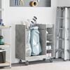 vidaXL Golf Cabinet with Wheel Plain Concrete Grey 90 x 45 x 98 cm