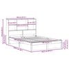 vidaXL Bookcase Bed Frame Wax Brown 140 x 200 cm Solid Pine Wood