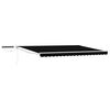 vidaXL Electric Retractable Awning Black and White 4 x 3 m