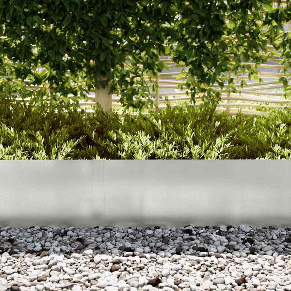 vidaXL Lawn Edging 50 pcs Silver 100 x 0.05 x 30 cm Stainless Steel