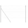 vidaXL Ground Fix Welded Wire Fence 50 x 1.2 m Galvanised Steel Silver