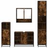 vidaXL 4&nbsp;Piece Bathroom Furniture Set&nbsp;Smoked Oak Engineered Wood