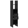 vidaXL Book Cabinet Black oak 40 x 35 x 180 cm Engineered wood