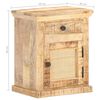 vidaXL Bed Cabinet 40x30x50 cm Solid Mango Wood and Natural Cane