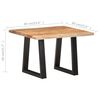 vidaXL Coffee Table with Live Edges 60x60x40 cm Solid Acacia Wood