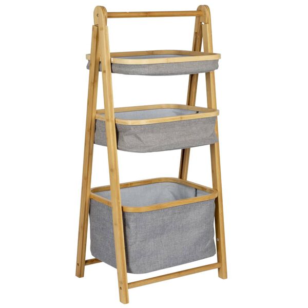 Bo-Camp Folding Cabinet with Baskets Bayswater Bamboo
