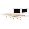 vidaXL Bed Frame Light Grey 135 x 190 cm Solid Pine Wood