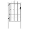 vidaXL Fence Gate ASTEN 100 x 150 cm Metal Black Lockable