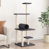 vidaXL Cat Tree with Sisal Scratching Posts Dark Grey 136 cm