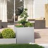 vidaXL Planter 80x80x80 cm Galvanised Steel