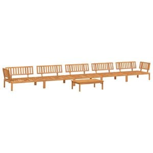vidaXL Pallet Sofa Set | Natural Wood | Solid Acacia wood | Large | Modular