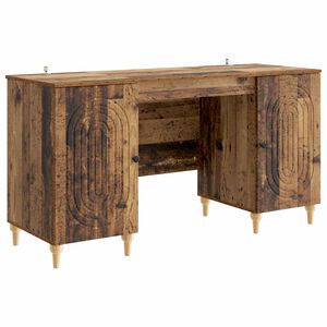 vidaXL Desk Old Wood 142.5 x 50 x 75 cm Engineered Wood