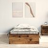 vidaXL Bed Frame with Drawers Old wood 100 x 200 cm Engineered wood