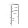 vidaXL 3-Tier Storage Rack over Laundry Machine Silver 69x28x169 cm