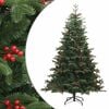 vidaXL Artificial Hinged Christmas Tree with Cones and Berries 240 cm