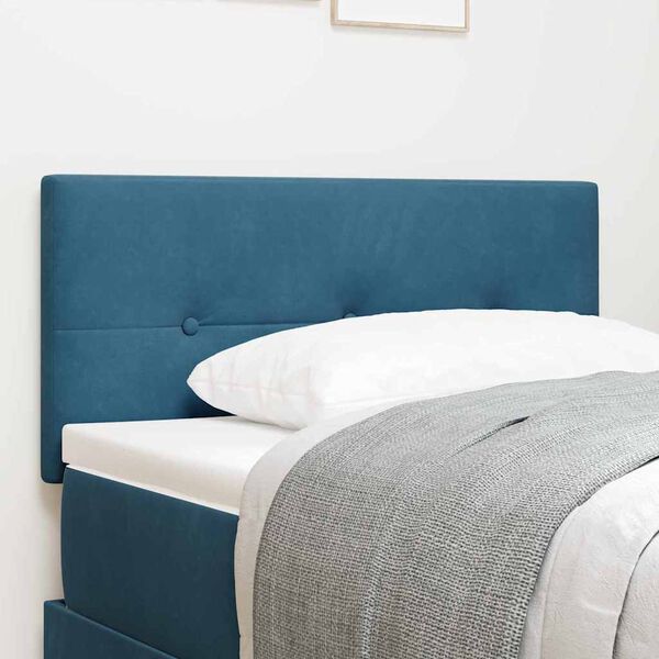 vidaXL Headboard with Headboard Dark Blue 80 cm Faux Leather