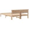 vidaXL Bed Frame with Headboard Brown 140 x 200 cm Solid Pine Wood