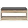 vidaXL Hall Bench with Cushion with Shelf Sonoma Oak 103 x 38 x 45 cm