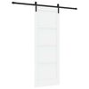 vidaXL Sliding Door 78 x 211 cm Engineered Wood White and Black
