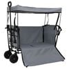 vidaXL Folding Hand Trolley Grey 105 x 56.5 x 116 cm Oxford Cloth