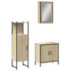 vidaXL 3 Piece Bathroom Furniture Set Sonoma Oak Engineered Wood