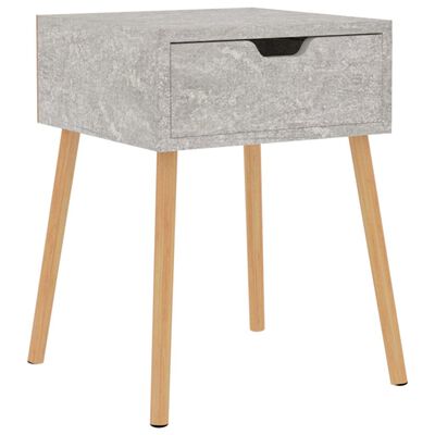 vidaXL Bedside Cabinet Concrete Grey 40x40x56 cm Engineered Wood
