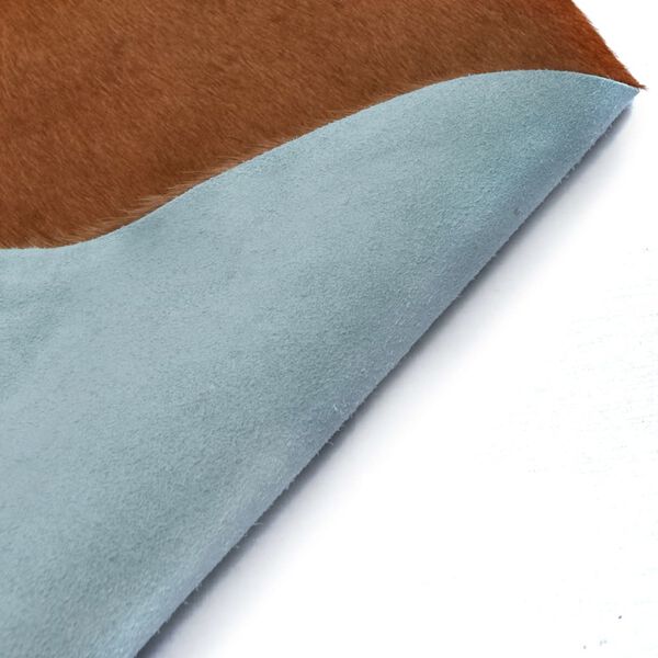 vidaXL Real Cowhide Rug Brown and White 180x220 cm