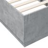 vidaXL Bed Frame without Mattress Concrete Grey 90x190 cm Single