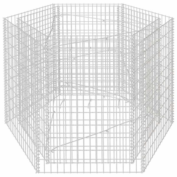 vidaXL Hexagonal Gabion Raised Bed 160x140x100 cm