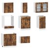 vidaXL 8 Piece Kitchen Cabinet Set Lucca Smoked Oak Engineered Wood