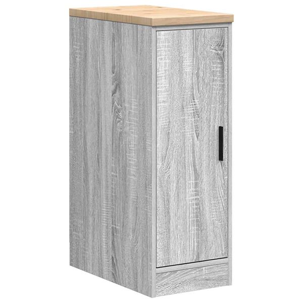 vidaXL Garage Storage Cabinet Grey Sonoma 30x51x85 cm Solid Wood Pine
