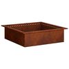 vidaXL Fire Pit Ring Rusty 90 x 90 x 25 cm Weathering Steel