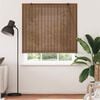 vidaXL Roller Blind with Curtains Manual Brown 150 x 220 cm Bamboo