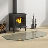 vidaXL Fireplace Glass Plate Hexagon 100x50 cm