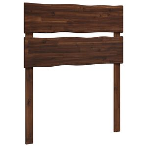 vidaXL Live Edge Headboard ROSTOCK Dark Brown 90 cm Solid Acacia Wood