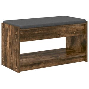 vidaXL Hall Bench Smoked Oak 83 x 38 x 45 cm