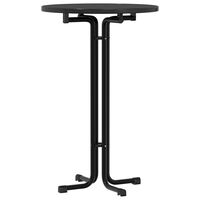 vidaXL Dining Table Black Ø70x110 cm Engineered Wood and Steel
