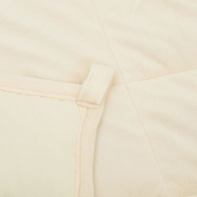 vidaXL Weighted Blanket Light Cream 200x225 cm 9 kg Fabric