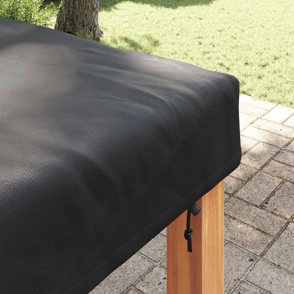 vidaXL Table Cover Plain Black 142 x 142 x 15 cm Fabric