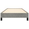 vidaXL Bed Frame without Mattress Light Grey 90x190 cm Single Single Velvet