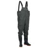 vidaXL Chest Waders with Boots Dark Green Size 43