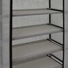 vidaXL Shoe Cabinet with Cover Grey 58x28x106 cm Fabric
