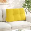 vidaXL Back Pillow Light Yellow 80 x 24 x 50 cm Fabric
