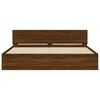 vidaXL Bed Frame without Mattress Brown Oak 180x200 cm Super King