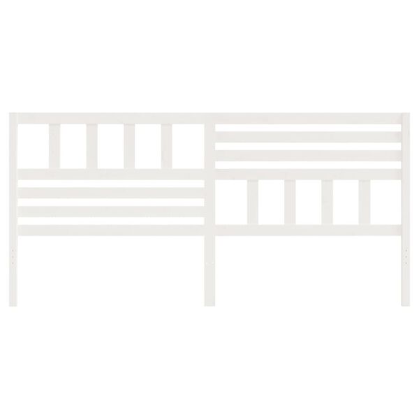 vidaXL Bed Headboard White 186x4x100 cm Solid Wood Pine
