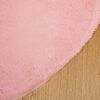 vidaXL Faux Rabbit Fur Rug Olite Pink &Oslash; 100 cm Polyester