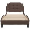 vidaXL Bed Frame without Mattress "Zadar" Brown 100x200 cm Faux Leather
