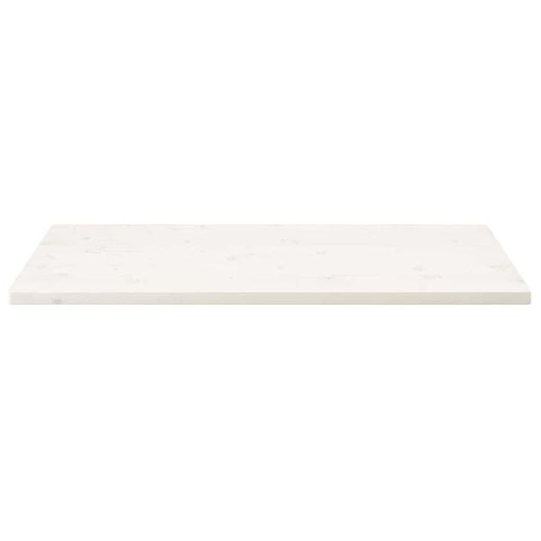 vidaXL Table Top White 100x60x2.5 cm Solid Wood Pine Rectangular