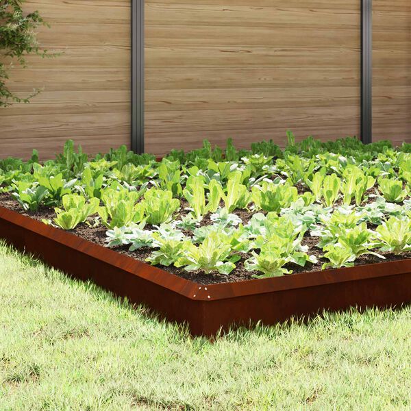 vidaXL Snail Fences 20 pcs Rusty Weathering Steel